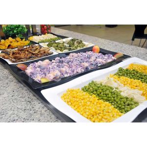 Saladeira Moove Rasa Retangular 3L Preta em Policarbonato Linha Profissional Cook VEM