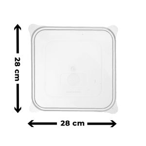 TAMPA DE SILICONE PARA POTE ORGANIZADOR 18L - 28X28 CM - HERMETIC CAPS - SILICONE