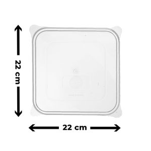 TAMPA DE SILICONE PARA POTE ORGANIZADOR 8L - 22X22 CM - HERMETIC CAPS - SILICONE