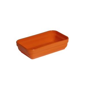 Travessa Cheff Retangular 250ml Laranja em Policarbonato Linha Profissional Cook VEM