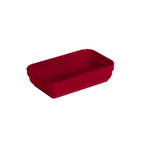 Travessa Cheff Retangular 250ml Vermelha em Policarbonato Linha Profissional Cook VEM