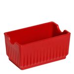 Porta-Sache-Elegance-Vermelho-em-Policarbonato-Linha-Profissional-Cook-Vemplast-Lateral