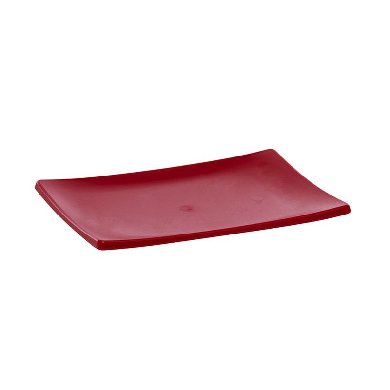 Prato-Oriental-Retangular-14x20-Vermelho-em-Policarbonato-Linha-Profissional-Cook-VEM