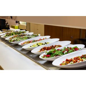 Saladeira Oval 60cm Branca em Policarbonato Linha Profissional Cook VEM