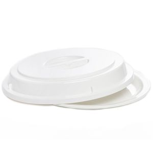 Cloche Elegance Redondo 24,5cm Branco em Policarbonato  - Linha Profissional Cook VEM