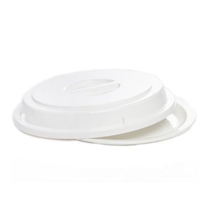 Cloche Elegance Redondo 27,5cm Branco em Policarbonato - Linha Profissional Cook VEM