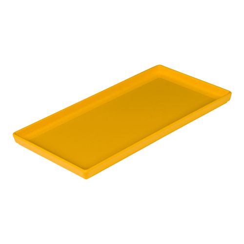 Prato Square Retangular 13,5x27 Amarelo em Polipropileno - Linha Tropical VEM