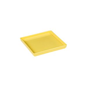 Prato Square Quadrado 13,5x13,5 Amarelo em Polipropileno - Linha Tendência VEM