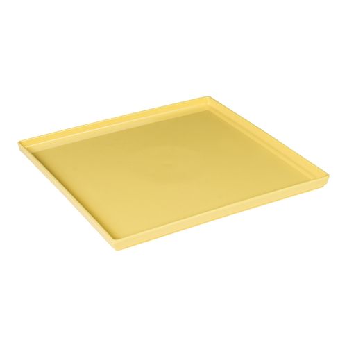 Prato Square Quadrado 27x27 Amarelo em Polipropileno - Linha Tendência VEM