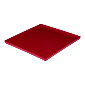 Prato Square Quadrado 27x27 Vermelho em Policarbonato - Linha Profissional Cook VEM