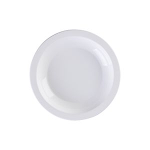 Prato Elegance Fundo Redondo 22cm Branco em Polipropileno - Linha Tropical VEM