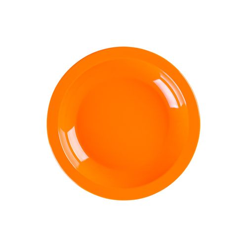 Prato Elegance Fundo Redondo 22cm Laranja em Polipropileno - Linha Tropical VEM