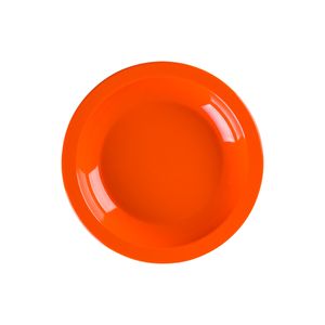 Prato Elegance Fundo Redondo 22cm Laranja em Policarbonato - Linha Profissional Cook VEM