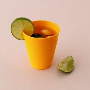 Copo Fresc Redondo 350ml Amarelo em Polipropileno - Linha Tropical VEM