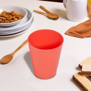 Copo Fresc Redondo 350ml Coral em Polipropileno - Linha Tendência VEM