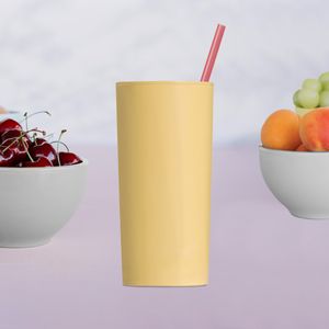 Copo Long Drink 300ml Amarelo em Polipropileno - Linha Tendência VEM