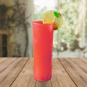 Copo Long Drink Slim 300ml Coral em Polipropileno - Linha Tendência VEM