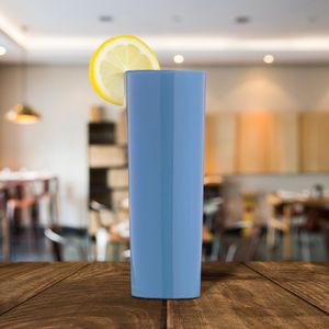 Copo Long Drink Slim 300ml Azul em Polipropileno - Linha Tendência VEM