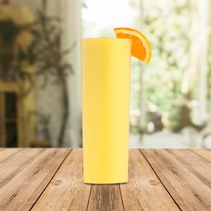 Copo Long Drink Slim 300ml Amarelo em Polipropileno - Linha Tendência VEM