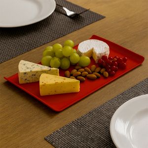 Bandeja Servir Quadrada 30x45 Vermelha em Polipropileno - Linha Tropical VEM