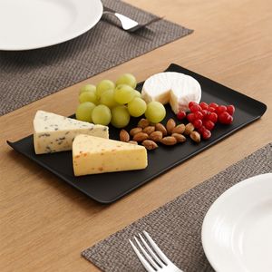 Bandeja Servir Quadrada 30x45 Preta em Polipropileno - Linha Tropical VEM