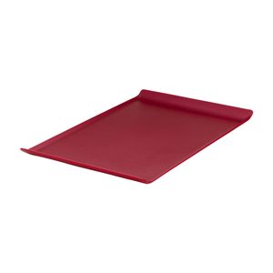 Bandeja Servir Quadrada 30x45 Vermelha em Policarbonato - Linha Profissional Cook VEM