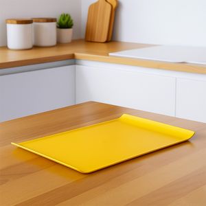Bandeja Servir Quadrada 30x30 Amarela em Polipropileno - Linha Tropical VEM