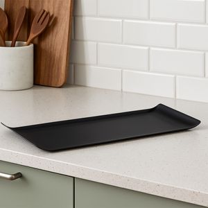 Bandeja Servir Retangular 15x40 Preto em Polipropileno - Linha Tropical VEM