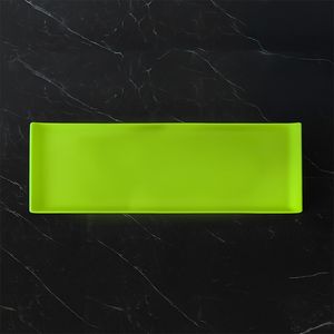 Bandeja Servir Retangular 15x40 Verde em Polipropileno - Linha Tropical VEM