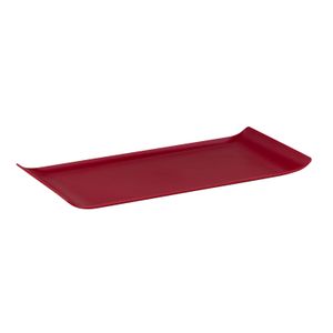Bandeja Servir Retangular 15x40 Vermelha em Policarbonato - Linha Profissional Cook VEM