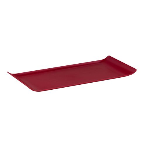 Bandeja Servir Retangular 15x40 Vermelha em Policarbonato - Linha Profissional Cook VEM
